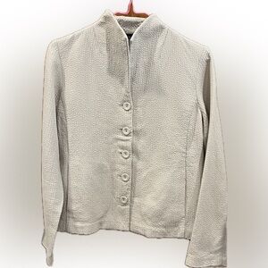 Eileen Fisher Textured Beige Blazer